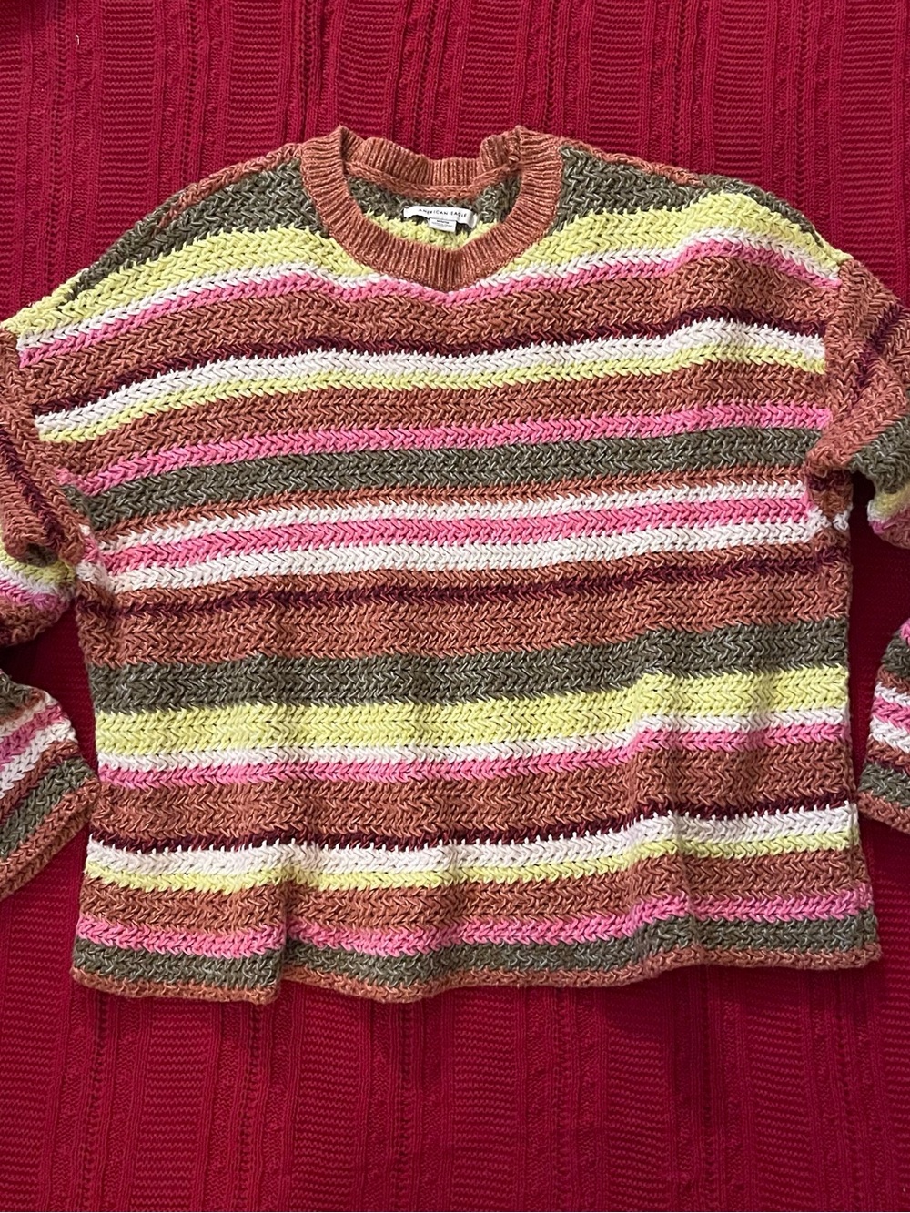 Striped Multicolor Knit Sweater - Women